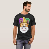 Mardi Gras Corgi Carnaval Hoed Corgi T-shirt (Voorkant volledig)