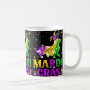 Mardi Gras Corgi Hondenliefhebber Carnival Jester Koffiemok