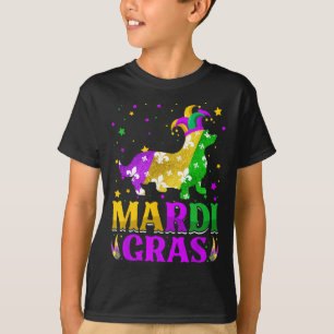Mardi Gras Corgi Hondenliefhebber Carnival Jester T-shirt