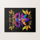 Mardi Gras Costume laat de Shenanigans met haar ma Legpuzzel (Horizontaal)