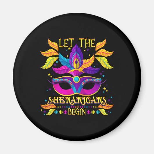 Mardi Gras Costume laat de Shenanigans met haar ma Magneet (Voorkant)