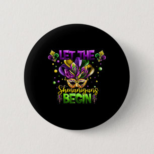 Mardi Gras Costume laat de Shenanigans met haar ma Ronde Button 5,7 Cm