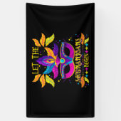 Mardi Gras Costume laat de Shenanigans met haar ma Spandoek (Verticaal)