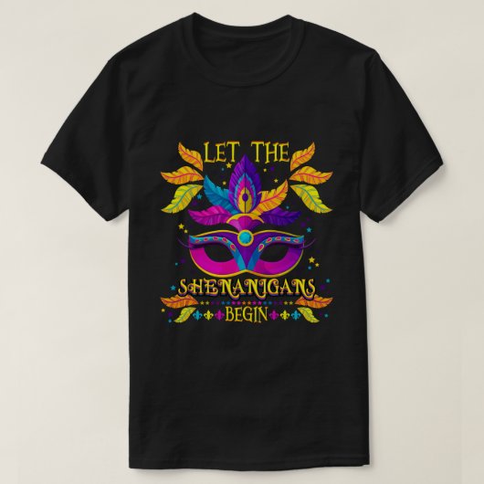 Mardi Gras Costume laat de Shenanigans met haar ma T-shirt (Design voorkant)