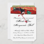 MARDI GRAS COSTUME PARTY MASQUERADE MASKS THEATER KAART (Achterkant)