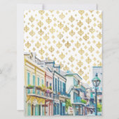 Mardi Gras Couple's Shower Invitation Kaart (Achterkant)