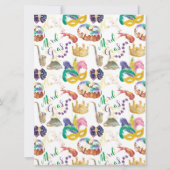 Mardi Gras Couple's Shower Invitation Kaart (Achterkant)