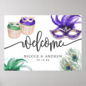 Mardi Gras Couple's Shower Welcome Poster (Voorkant)