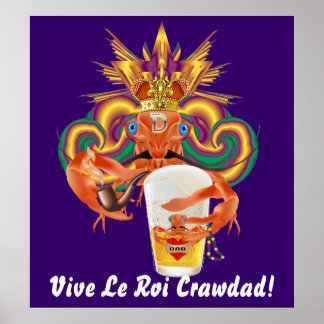 Mardi Gras Crawdad alsjeblieft uitzicht notities Poster