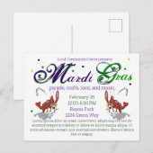 Mardi Gras Crawdads bier Briefkaart (Voorkant / Achterkant)