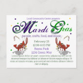 Mardi Gras Crawdads bier Briefkaart (Voorkant)