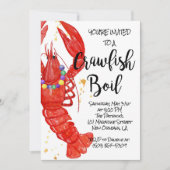 Mardi Gras Crawfish Boil Uitnodiging (Voorkant)