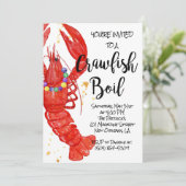 Mardi Gras Crawfish Boil Uitnodiging (Staand voorkant)
