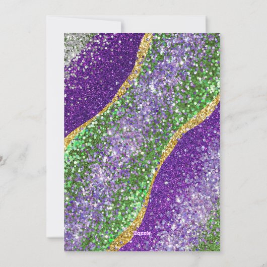 Mardi Gras Crawfish bruiloft douche uitnodiging (Achterkant)