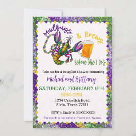 Mardi Gras Crawfish bruiloft douche uitnodiging