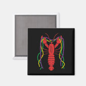 Mardi Gras Crawfish Costume Carnival Crayfish Cele Magneet (Voorkant / Achterkant)