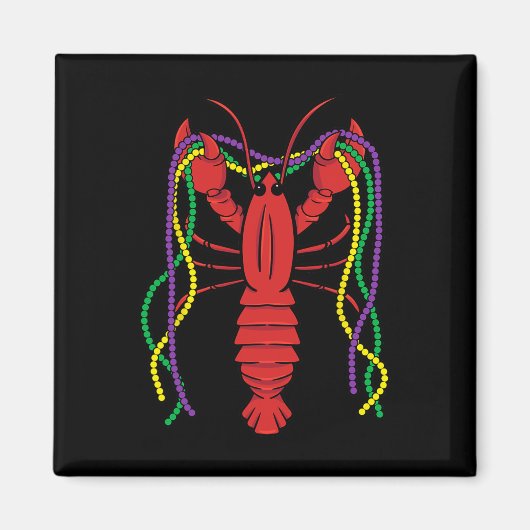 Mardi Gras Crawfish Costume Carnival Crayfish Cele Magneet (Voorkant)