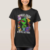 Mardi Gras Crawfish Crawdad Feed Me Beads Jester H T-shirt (Voorkant)