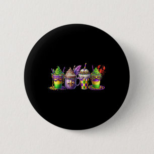 Mardi Gras Crawfish Fat Tuesday Mardi Coffee Lover Ronde Button 5,7 Cm