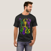 Mardi Gras Crawfish Jester Beads  Mardi Gras Party T-shirt (Voorkant volledig)