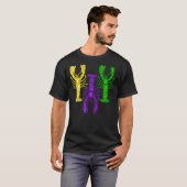 Mardi Gras Crawfish Jester Pet Bead T-shirt New Or (Voorkant volledig)