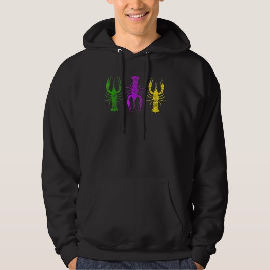 Mardi Gras Crawfish Jester Pet Bead T-shirt New Or (Voorkant)