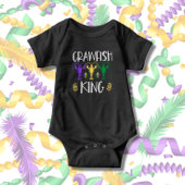 Mardi Gras Crawfish King Cute Romper