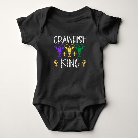 Mardi Gras Crawfish King Cute Romper (Voorkant)