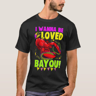Mardi Gras Crawfish Lobster Crayfish Ik wil Lo wor T-shirt