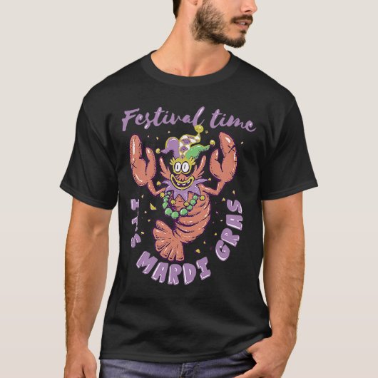 MARDI GRAS CRAWFISH NEW ORLEANS 2023 FESTIVAL T-SHIRT (Voorkant)