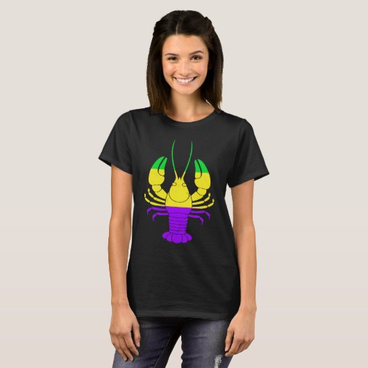 Mardi Gras Crawfish T-shirt (Voorkant volledig)
