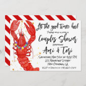 Mardi Gras Crawfish Uitnodiging (Voorkant / Achterkant)