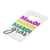 Mardi Gras Creditkaart Flessenopener (Achterkant Gekanteld)