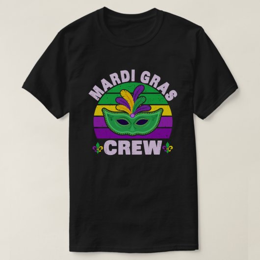 Mardi Gras Crew, uniek paradekostuum in New Orlean T-shirt (Design voorkant)