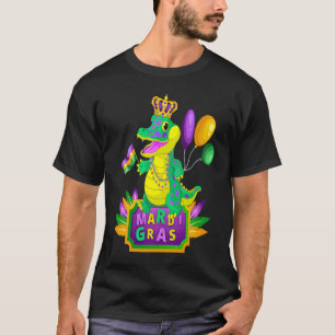 Mardi Gras Crocodile Alligator Lover New Orleans T-shirt