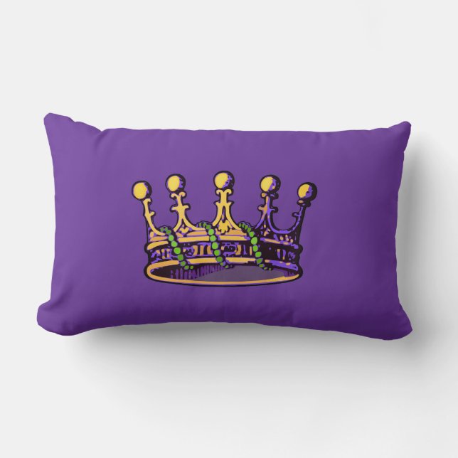 Mardi Gras Crown kleding en geschenken Kussen (Voorkant)