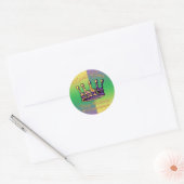 Mardi Gras Crown kleding en geschenken Ronde Sticker (Envelop)