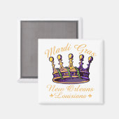 Mardi Gras Crown Magneet (Voorkant / Achterkant)