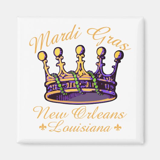 Mardi Gras Crown Magneet (Voorkant)