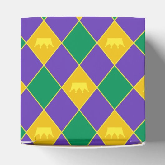 Mardi Gras Crown Pattern Bedankdoosjes (Bovenkant)