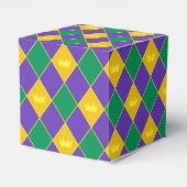 Mardi Gras Crown Pattern Bedankdoosjes (Achterkant)