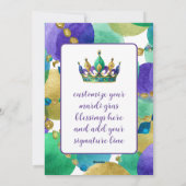 Mardi Gras Crown with Beads Greetings Feestdagenkaart (Achterkant)