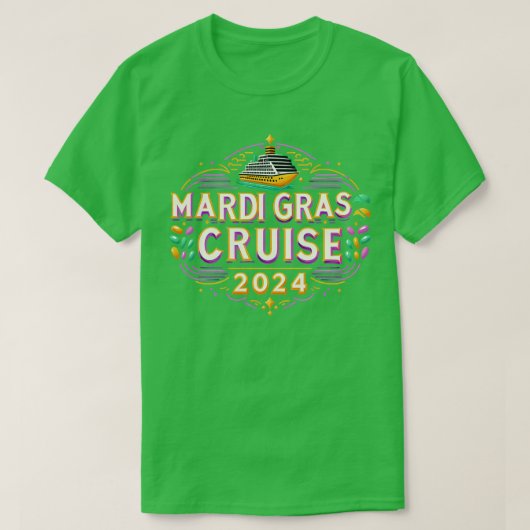 Mardi Gras Cruise 2024 TShirt - 1 (Design voorkant)