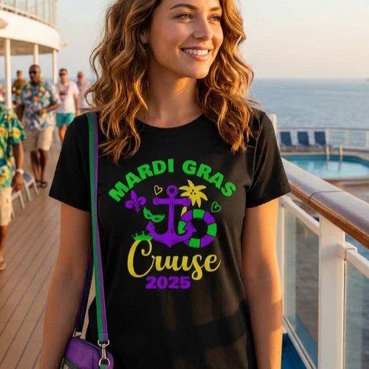 Mardi Gras Cruise Aangepast Jaar T-shirt