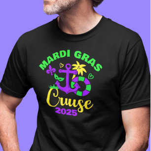 Mardi Gras Cruise Aangepast Jaar T-shirt