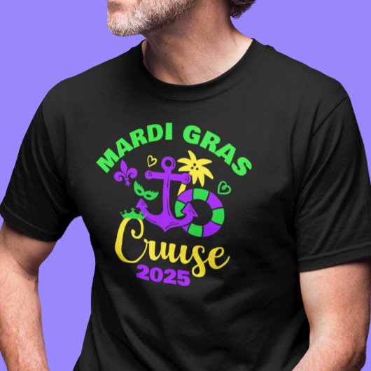 Mardi Gras Cruise Aangepast Jaar T-shirt