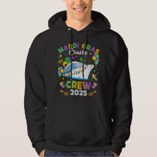Mardi Gras Cruise Crew 2025 Bijpassende Mannen Hoodie