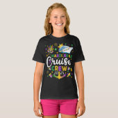 Mardi Gras Cruise Crew 2025 Matching Girl T-shirt (Voorkant volledig)