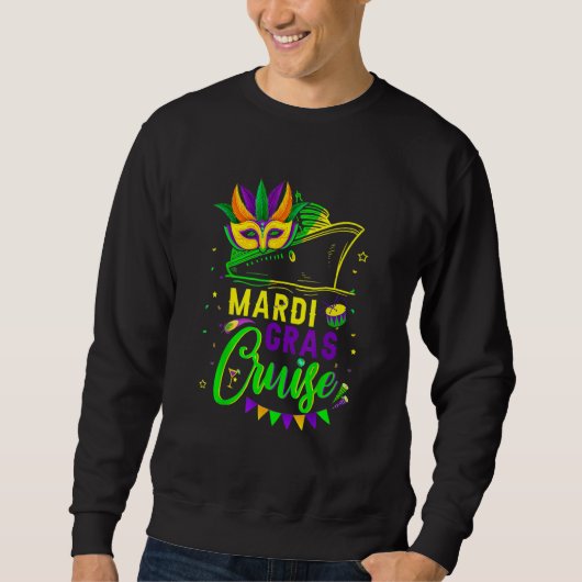 Mardi Gras Cruise Crew Cruising Mask Cruise Ship P Trui (Voorkant)