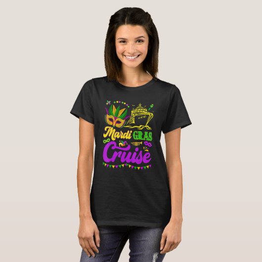 Mardi Gras Cruise Crew Cruising Matching Group Cru T-shirt (Voorkant volledig)